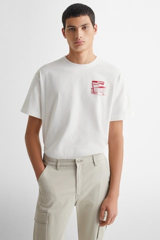 Pantalon cargo coton - Vert pastel