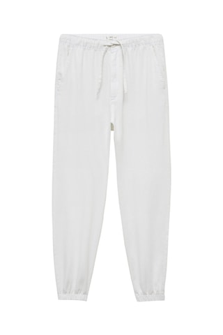 Pantalon jogging lin - Blanc