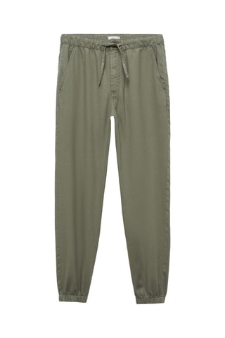 Pantalon jogging lin - Kaki