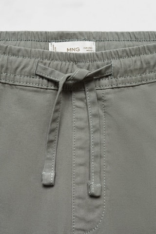 Pantalon droit taille élastique - Vert