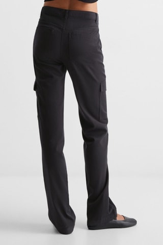 Pantalon droit cargo - Noir