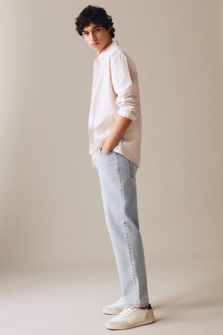 Jean slim boutons - Bleu clair
