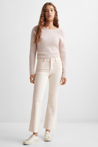 Jean flare crop - Beige