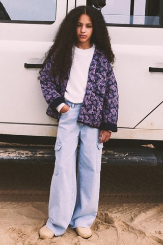 Jean cargo poches - Bleu clair