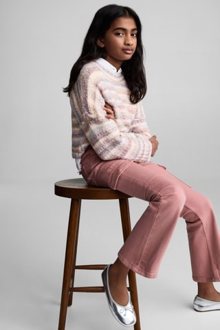 Jean cargo flare - Rose