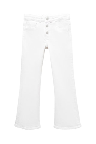 Jean flare boutons - Blanc