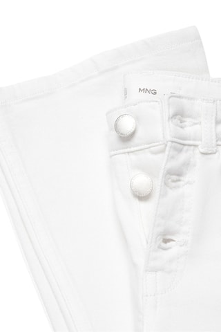 Jean flare boutons - Blanc
