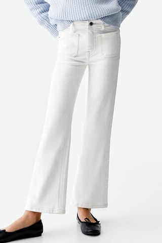 Jean flare poches - Blanc