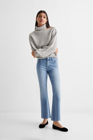 Jean flare strass - Bleu