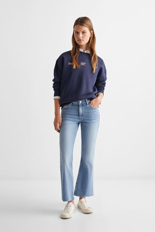 Jean flare crop - Bleu