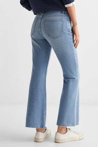 Jean flare crop - Bleu