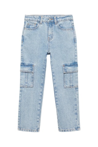 Jean cargo poches - Bleu clair