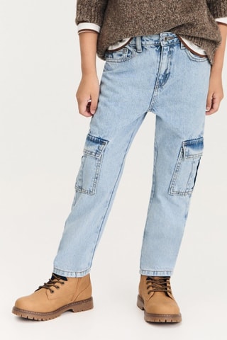 Jean cargo poches - Bleu clair