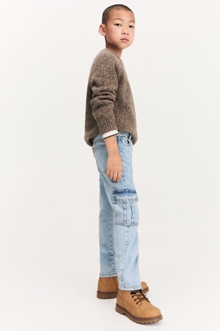 Jean cargo poches - Bleu clair