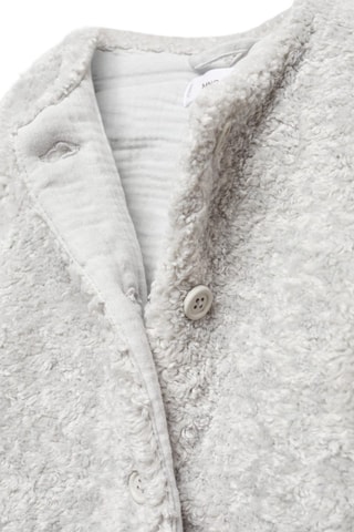 Manteau imitation mouton - Gris clair chiné