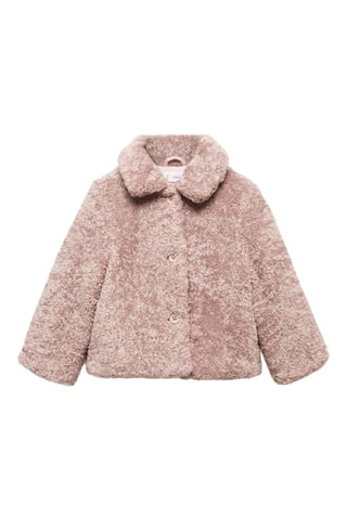 Manteau imitation mouton - Rose clair