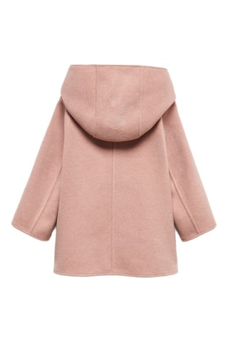 Manteau capuche boutons - Rose