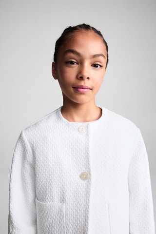 Veste en tweed à poches - Blanc