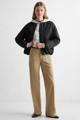 Veste bomber fermeture éclair - Noir