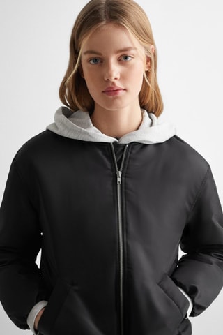 Veste bomber fermeture éclair - Noir