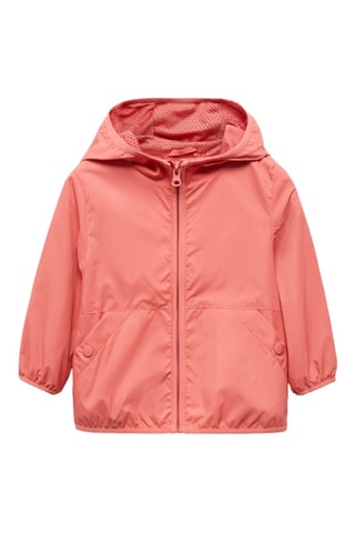 Veste imperméable à capuche - Corail