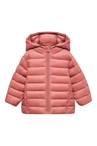 Anorak matelassé imperméable à losanges - Rouge orangé