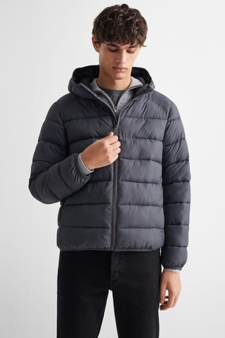 Anorak matelassé imperméable à losanges - Anthracite