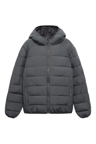 Anorak matelassé imperméable à losanges - Anthracite