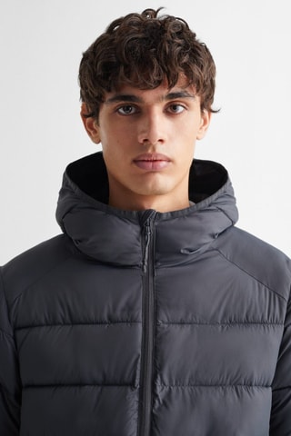 Anorak matelassé imperméable à losanges - Anthracite
