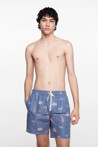 Maillot de bain imprimé marin - Bleu