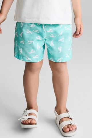 Maillot de bain imprimé langouste - Turquoise
