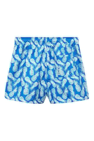 Maillot de bain imprimé ananas - Bleu électrique
