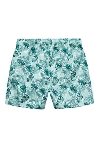 Maillot de bain imprimé feuilles - Bleu clair