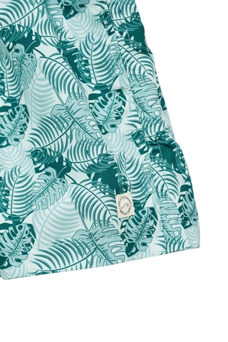 Maillot de bain imprimé feuilles - Bleu clair