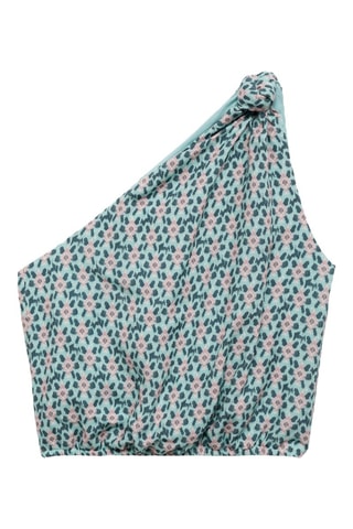 Top asymétrique imprimé - Vert pastel