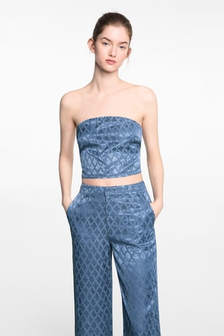 Top bustier - Bleu