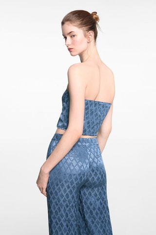 Top bustier - Bleu