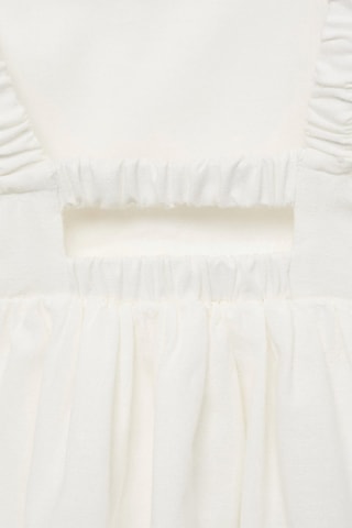 Top bretelles lin - Blanc