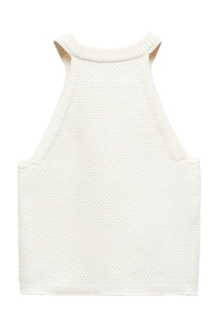 Top maille coton - Ecru