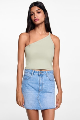 Crop top asymétrique - Vert
