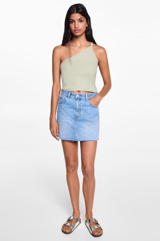 Crop top asymétrique - Vert