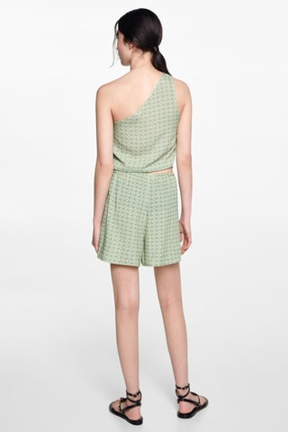 Top asymétrique imprimé - Vert