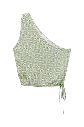 Top asymétrique imprimé - Vert