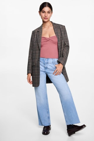 Crop top noeud - Rose pastel