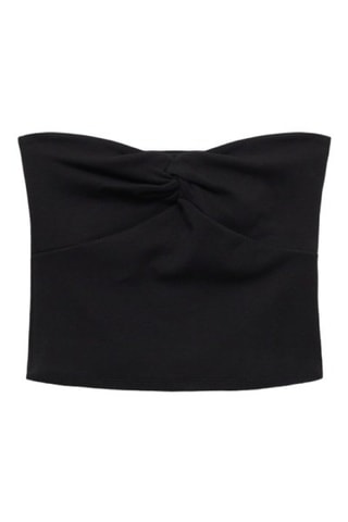 Crop top noeud - Noir