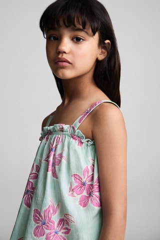 Top imprimé floral - Turquoise