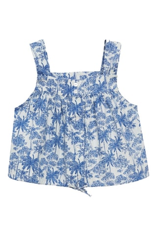 Top imprimé palmiers - Indigo