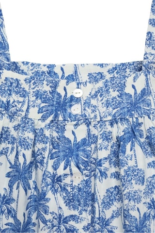 Top imprimé palmiers - Indigo