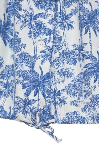 Top imprimé palmiers - Indigo