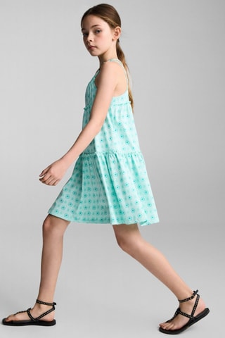 Robe imprimée perles - Vert d'eau